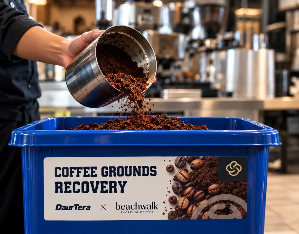 Coffee Grounds Recovery in a Café